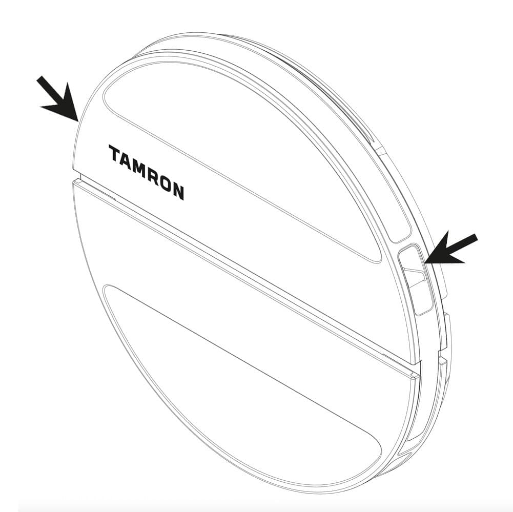 TAMRON 16-50mm F2.8 A (B091) – dva otvora za remen na prednjem poklopcu (crtež)